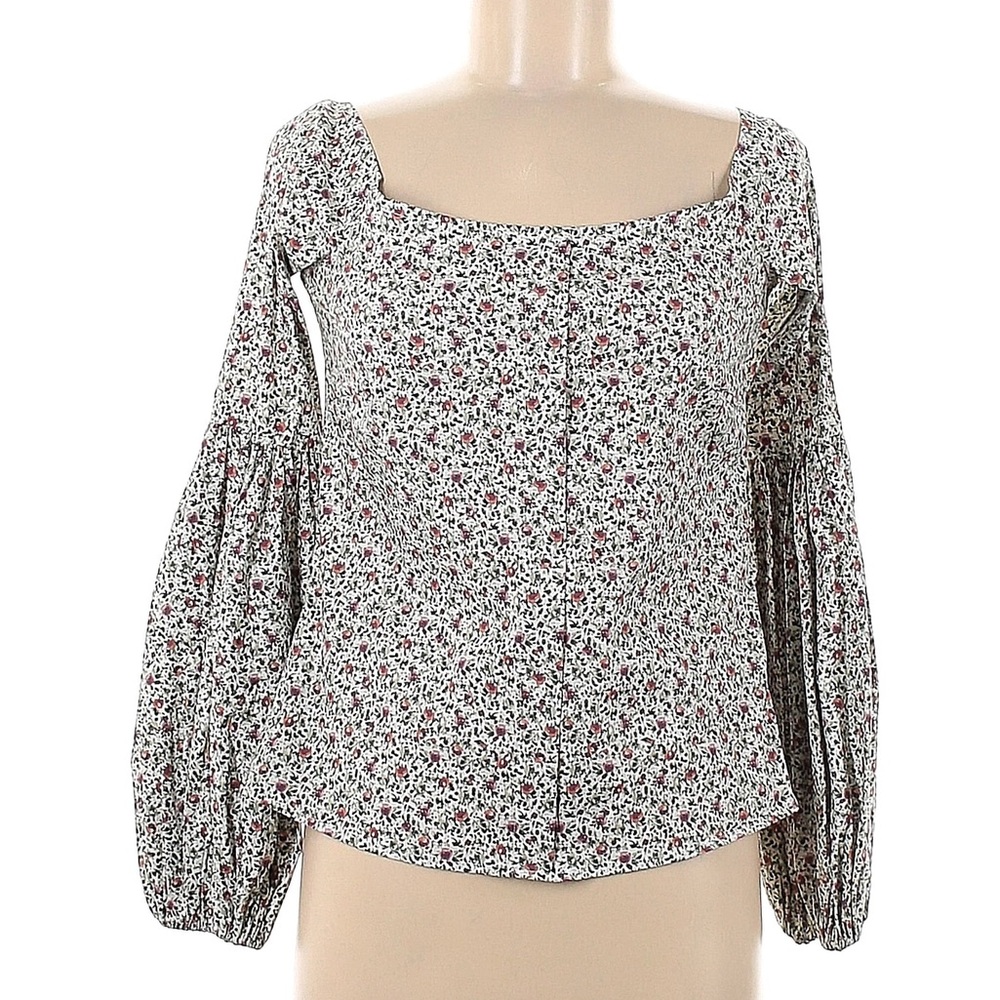 Caroline Constas Floral Off Shoulder Puff Sleeve Top XS Romantic Summer